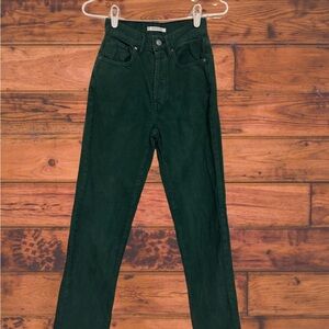 PACSUN Dark Green Corduroy Pants